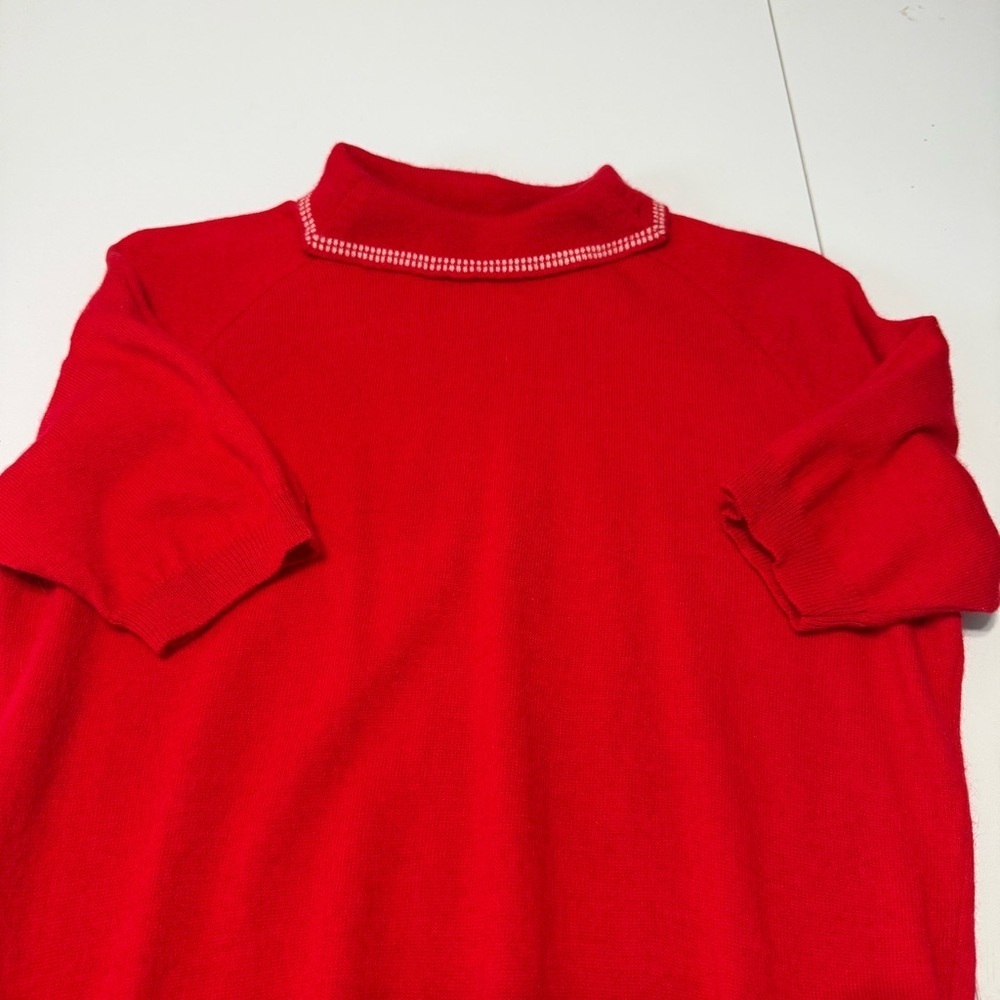 Jantzen Vintage Red Top Sweater Pullover Knit Mohair Alpaca Blend Size S - Picture 4 of 9